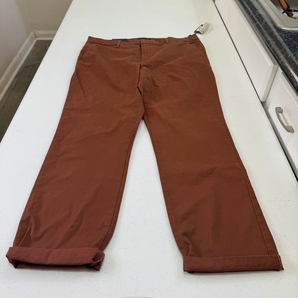 Tommy Hilfiger Hampton Stretch Slim Chino Pants Rust Brown J7SK0035 Womens 12